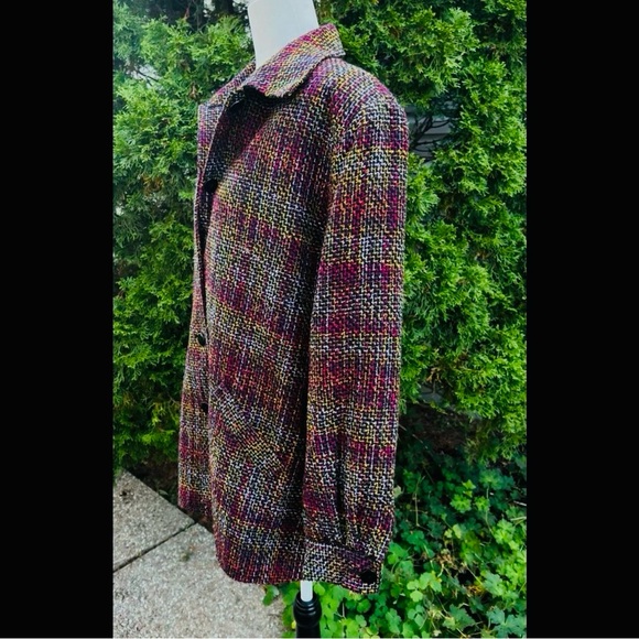 Jacket or shirt, oversized or not, colourful weaved textile - Picture 5 of 14